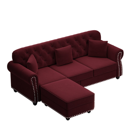 Chesterfield velvet sofa - velvet,